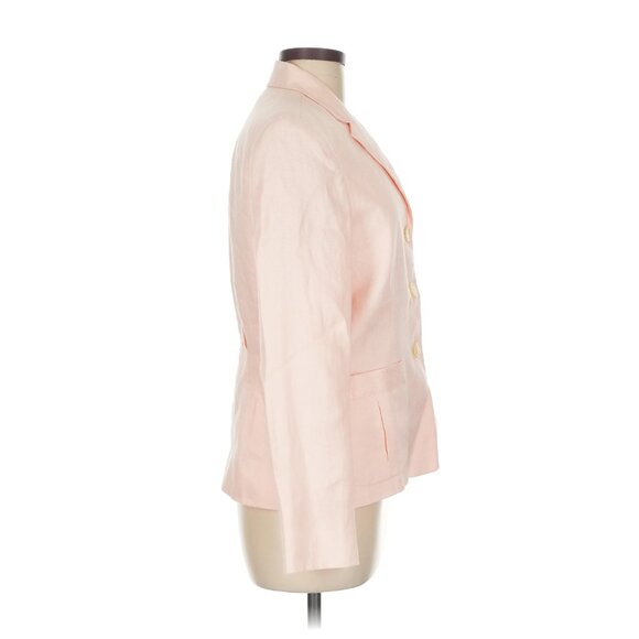 LAUREN Ralph Lauren 100% Linen Baby Pink 3 Pocket Blazer - Picture 6 of 6